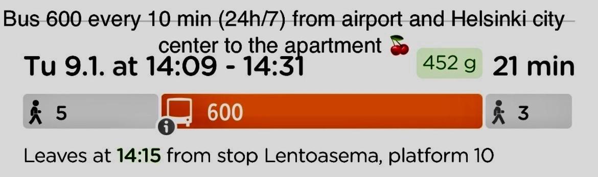 Garden City Apartment, Helsinki - Vantaa Airport ภายนอก รูปภาพ